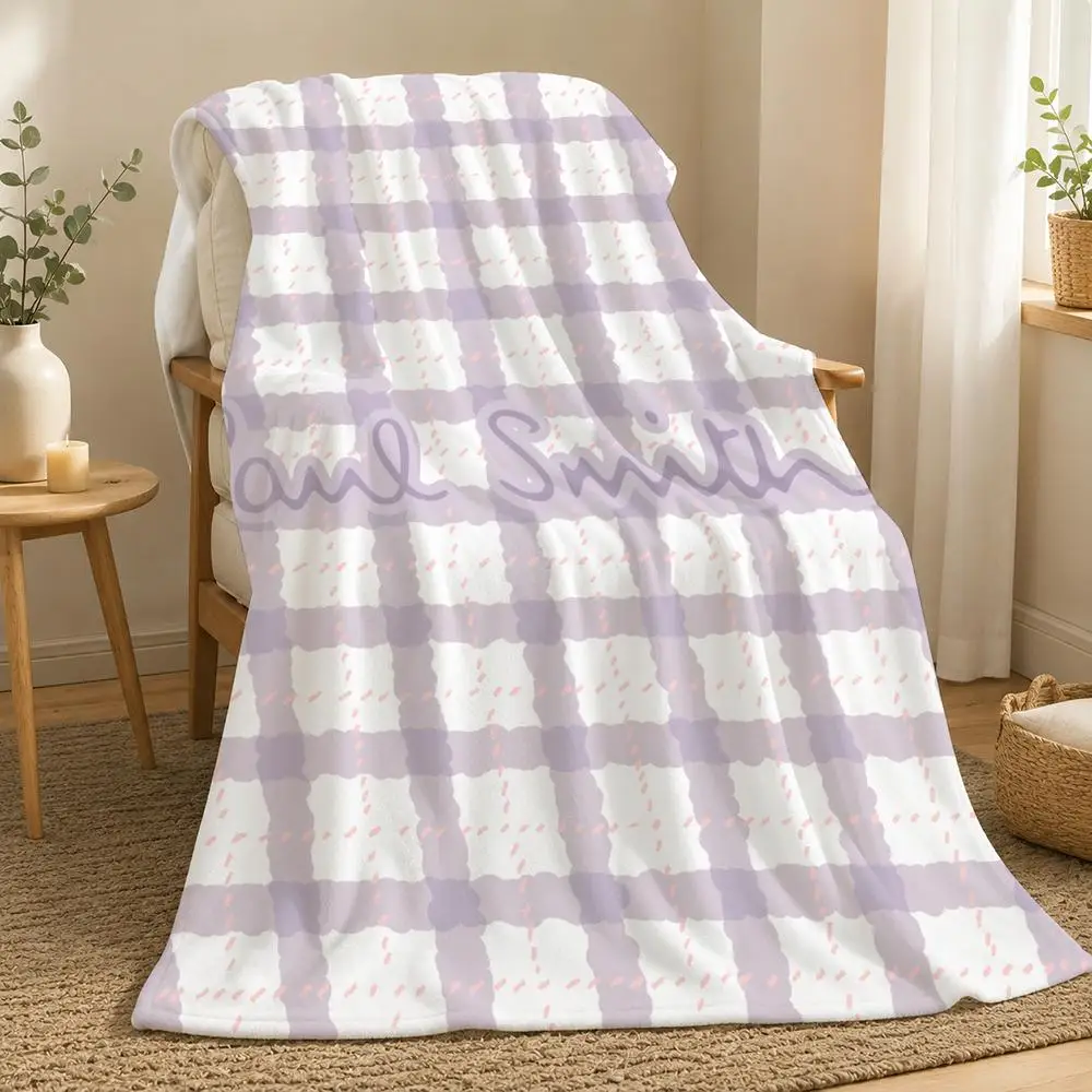 Paul Smith Fashion Throw 240g flannel blanket, suitable for sofas, beds, offices,  exquisite gift blankets