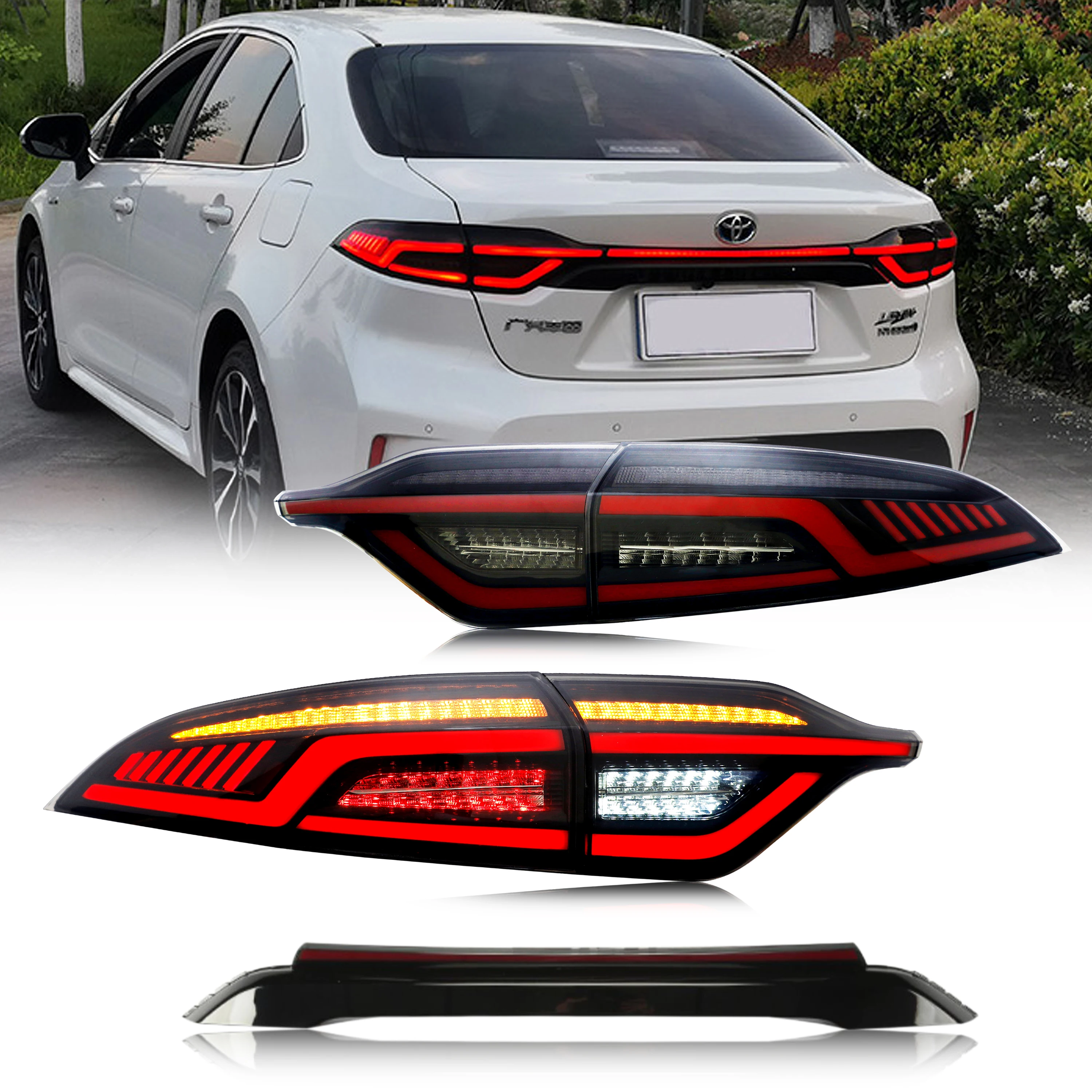 

LED Tail Lights & Tailgate Light For Toyota Corolla 2020-2023 Start Up Animation DRL Sequential Indicator Rear Lamp Assembly