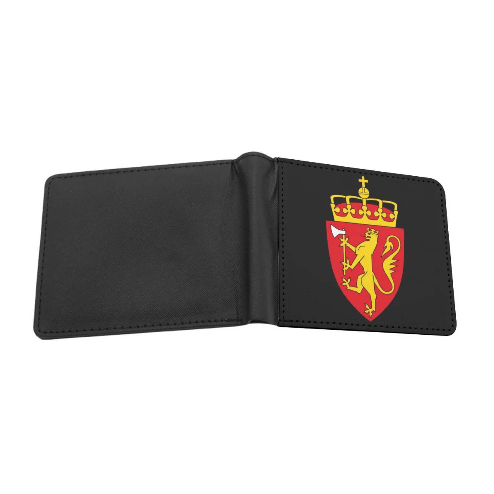 Coat Of Arms Of Norway Short Pu Leather Wallet Men's Wallet Card Holder Purses Cash Pocket Wallet Norway Norway Tennis Norway