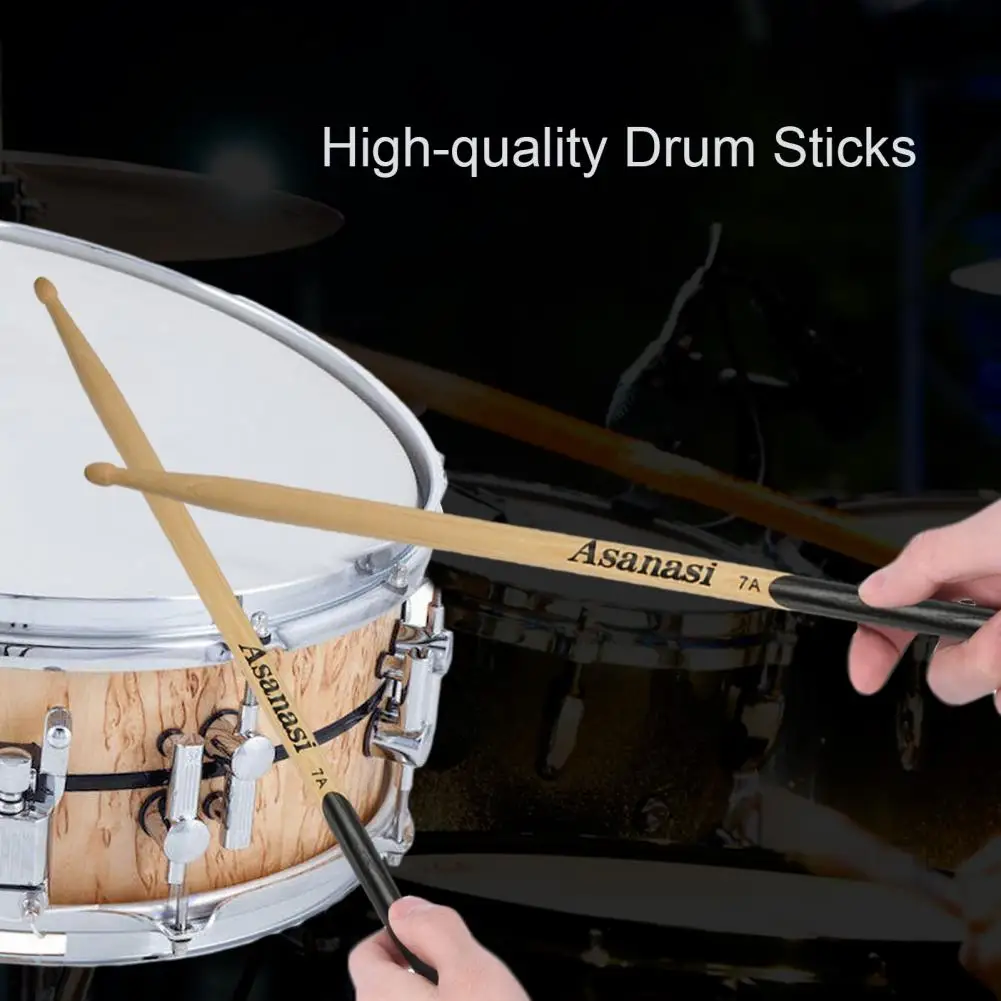 Hickory Drum Sticks High-quality Drum Sticks Professional Drumsticks with Drop-shaped Design Non-slip Grip for Experienced