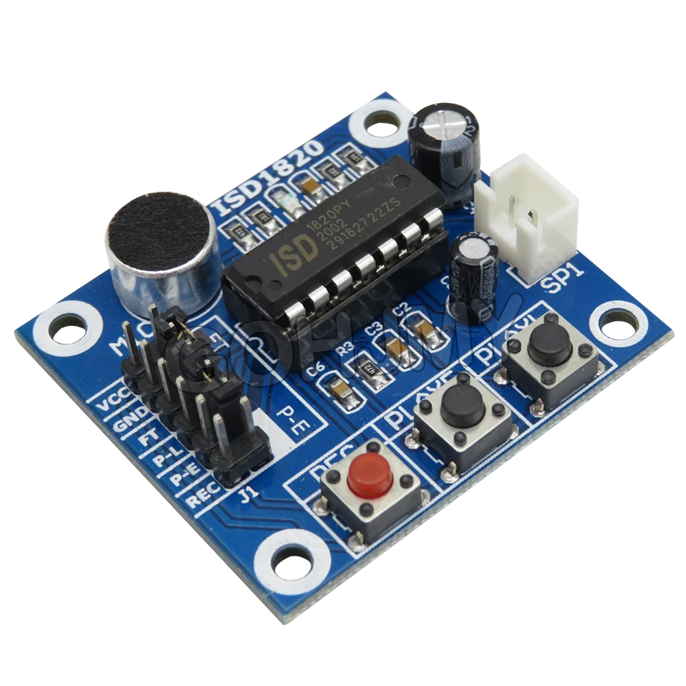 1pcs ISD1820 Voice Recording Recorder Module For With Mic Sound Audio Loudspeaker NEW
