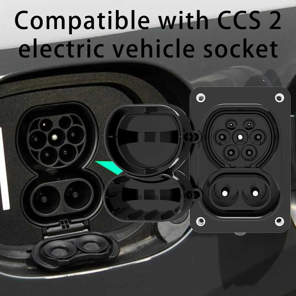 CCS2 كومبو 2 المقبس 80A 125A 150A 200A EV سيارة كهربائية الجانب شحن المقبس ل Type2 CCS2 موصل السيارة الكهربائية