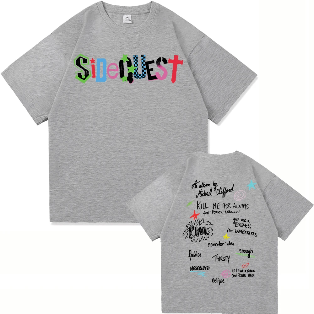 مايكل كليفورد Sidequest تي شيرت أزياء الرجال الجمالية خمر ألبوم جديد تي شيرت للجنسين عالية الجودة عادية القطن تي شيرت #2