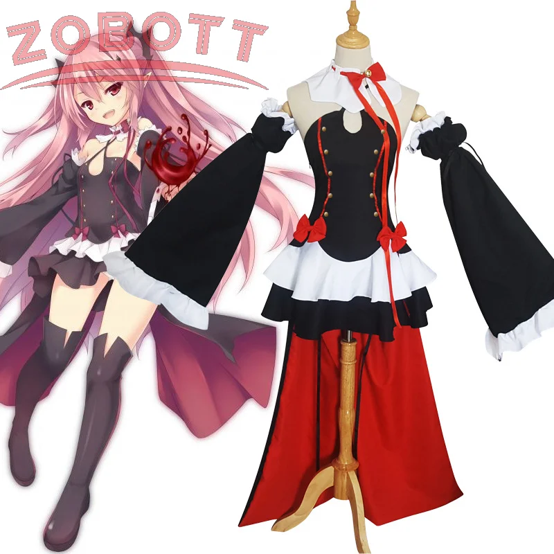 Seraph Of The End Krul Tepes Cosplay Costume Uniform Anime Owari no Seraph Witch Vampire Curl tepes Clothes For Women