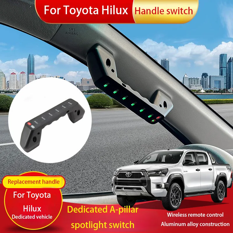 Suitable for Toyota Hilux A-pillar handle 6-channel integrated remote control switch controller with spotlight control function