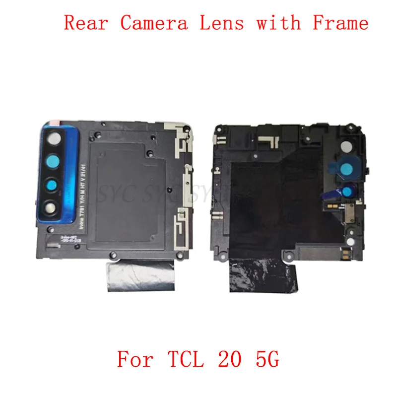 

Заднее стекло для объектива камеры с держателем рамы для TCL 20 5G T781 рамка для камеры запасные части