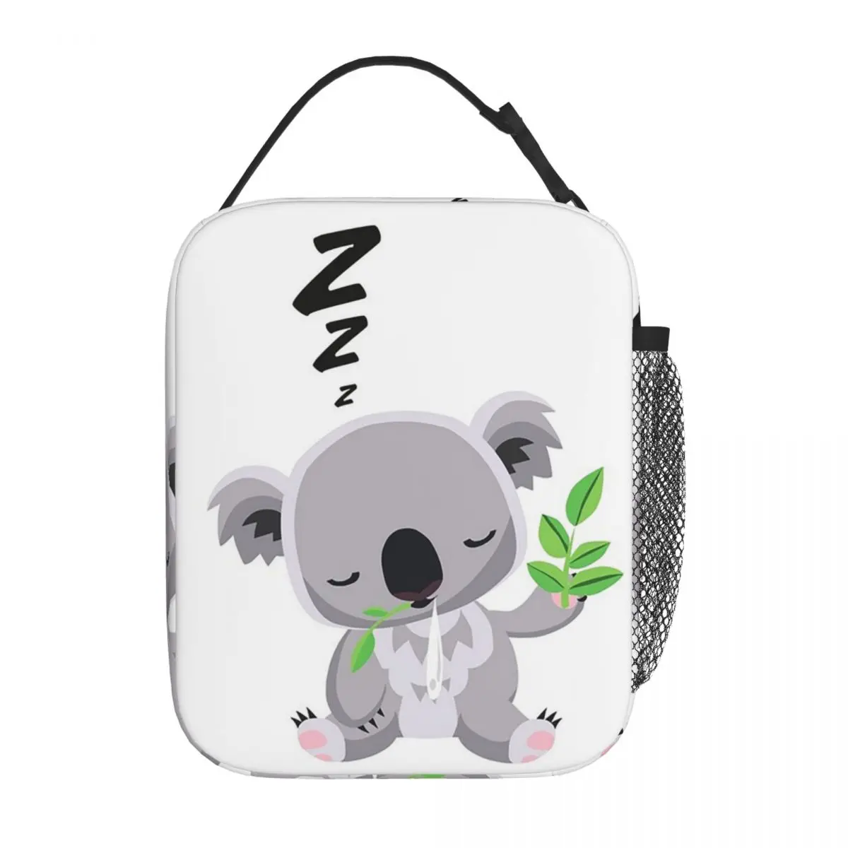 Cute Baby Koala Sleeping Good Night Insulated Lunch Bag for Women Children Portable Food Boxes Thermal Lunch Box Tote
