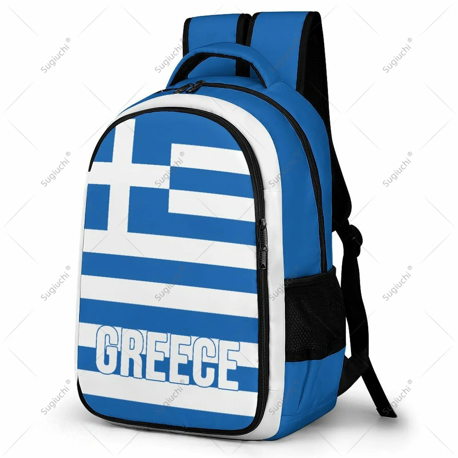 

Backpack Greece Flag Student Schoolbag Smart Business Travel Leisure Backpack Laptop Back Pack Office Work Bag