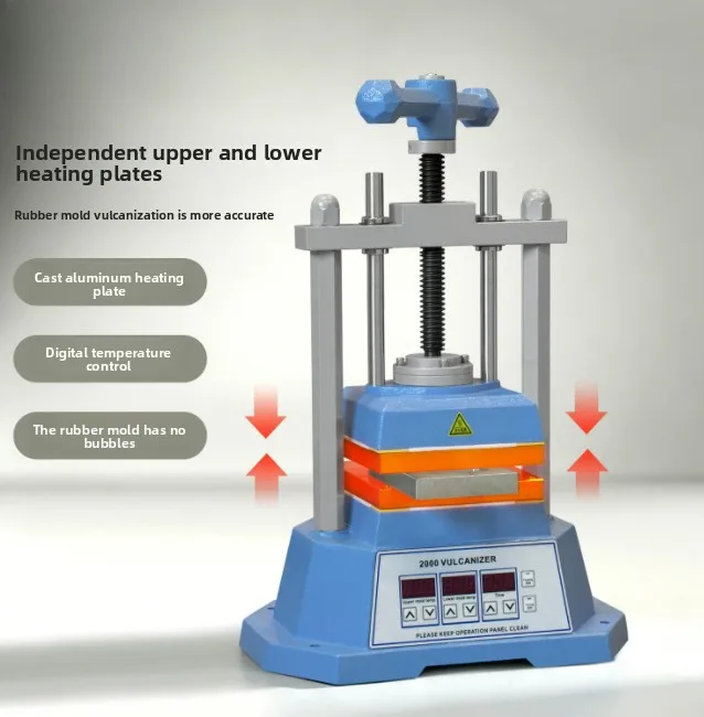 Jewelry Compression Molding Machine, Dual Temp Digital Display, for Silicone Rubber Mold & Jewelry Plate Making