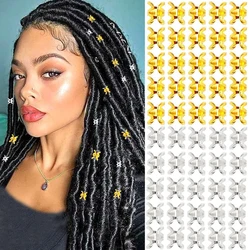 30Pcs 50Pcs 100Pcs Gold Silver Dreadlocks Beads Hair Bead Dreadlock Bride Hair Rings Decor Braiding Hairpins Braiders Wholesale