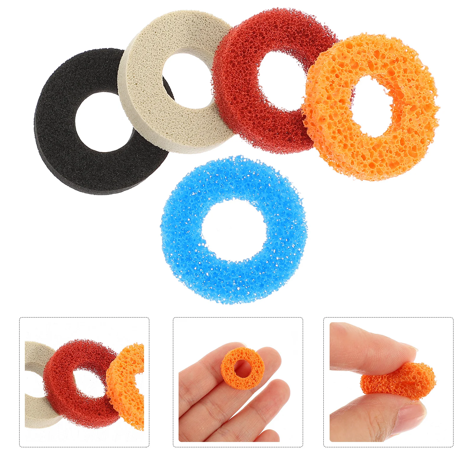 

5Pcs Protective Ring for Game Controller Soft Sponge Buffer High Precision Lever Controller Protector Round Rings for Smooth