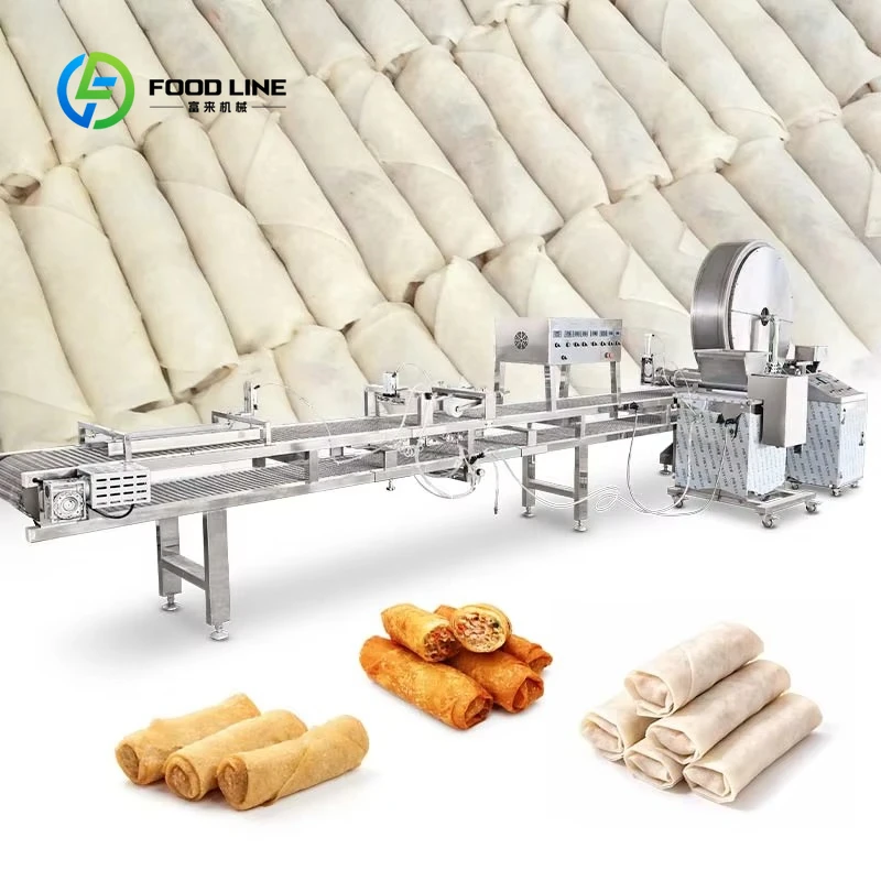 Customized Mini Samosa Making Machine Mesin Pembuat Kulit Potato Lumpia Spring Roll Production Line for Restaurant