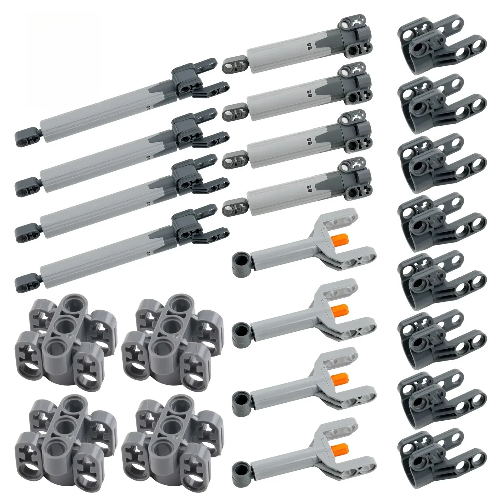 24Pcs Technical Linear Actuator 15L Push Rod for MOC Building Blocks Parts Compatible with Popular Sets Assembly Toys Models