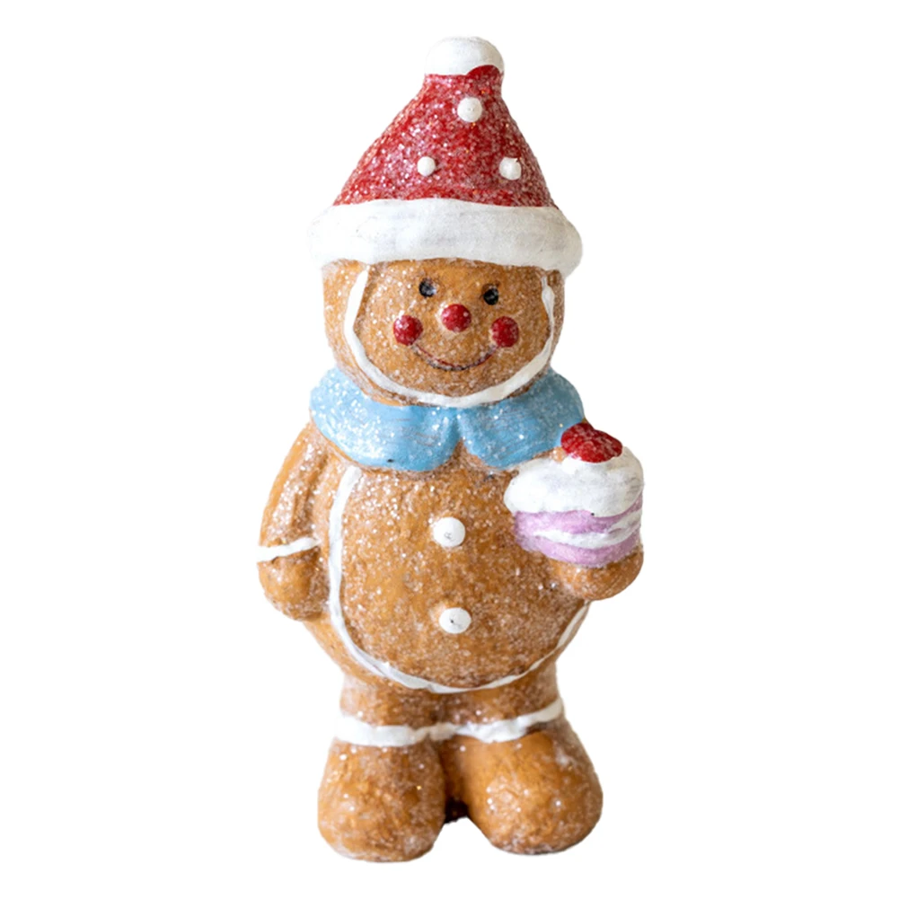 

Christmas Gingerbread Man Gnomes Figurines Decorations Resin Christmas Ornament Handcrafted Christmas Decoration