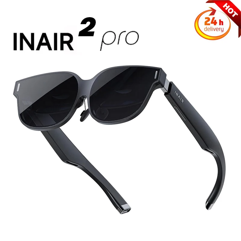 نظارات INAIR 2 PRO AI الذكية AR، مفتاح الواقع/الفتاح الافتراضي، شاشة 136 بوصة 120 هرتز، نظارات متعددة الشاشات ووضاع واسعة للغاية للهواتف الذكية