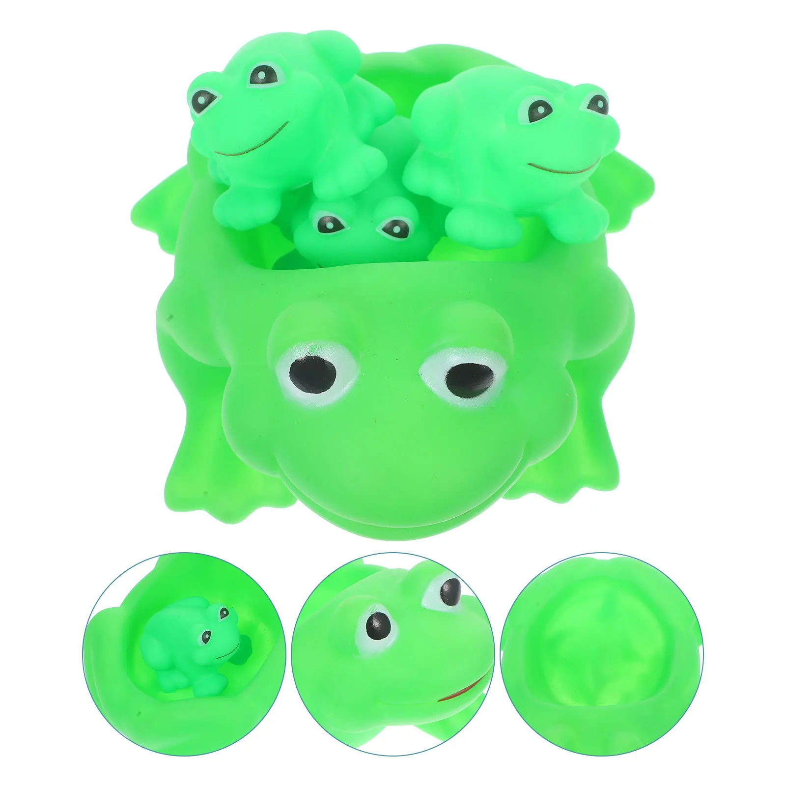 4Pcs Adorable Bath Time Set Promotes Parent-Child Bonding Fun Imaginative Play Frog Toy Frog Party Favors