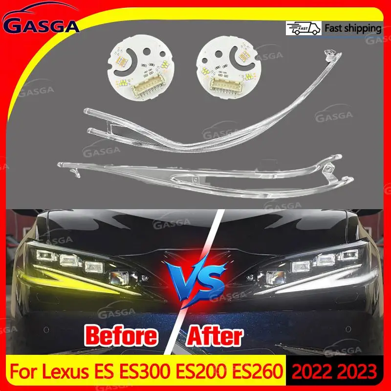 

GASGA для Lexus ES ES300 ES200 ES260 2022 2023: акриловая трубка для фар, дневные ходовые огни (ДХО), чип-балласт, плата управления
