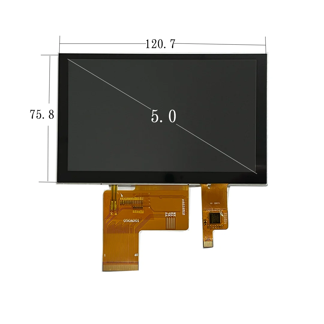 Módulo LCD de 5 pulgadas, pantalla IPS de 800x480, vista completa, interfaz RGB, GT911, CTP, táctil capacitivo, envío gratis