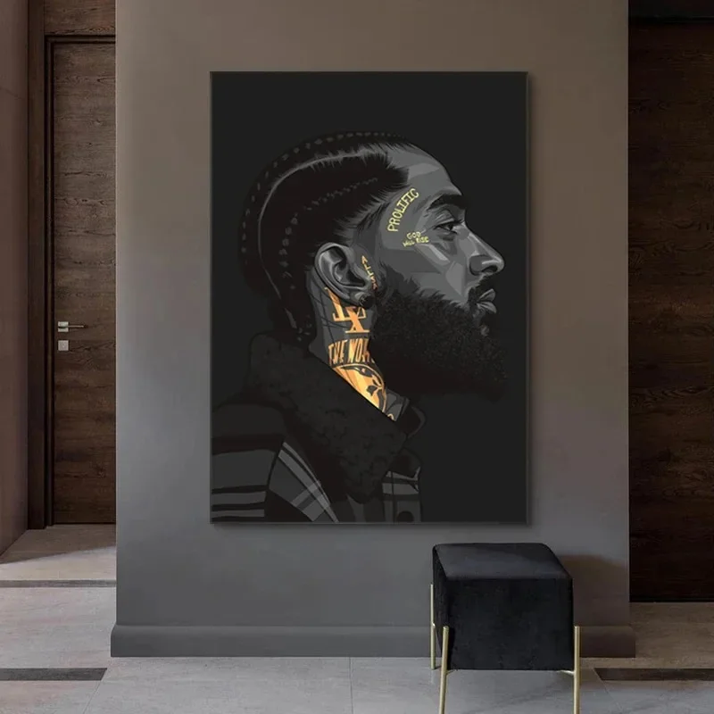 Tupac Amaru Shakur Rapper 2PAC Hip Hop Music Posters Pictures Canvas Wall Art Home Decor Paintings for Living Room Decoration