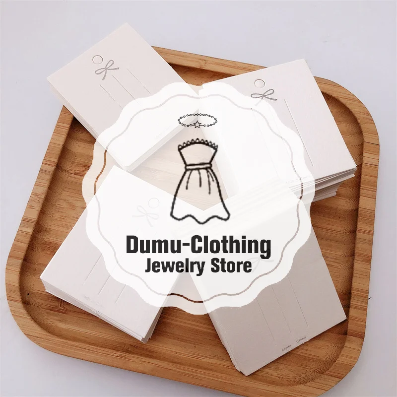 

50 шт., белая заколка для волос, брелок с бантом, картонная упаковочная бумага для карточек