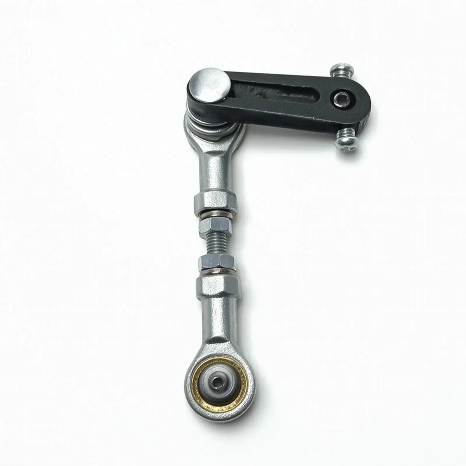 Metal Linkage Rod Assembly Threaded Adjustable Linkage Rod with Lock Nuts Compact Hardware for Makers, DIY Mechanisms, Small