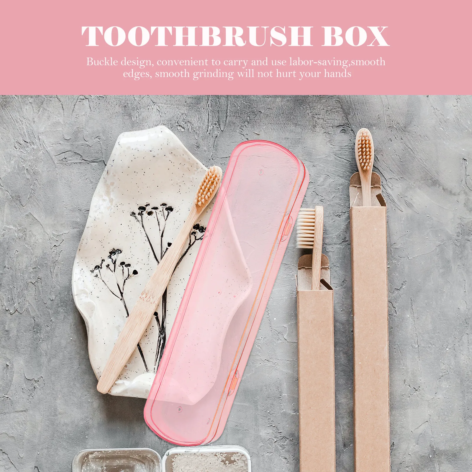 Travel Toothbrush Case 4 Pack Portable Compact Toothbrush Holder Storage Organizer for Camping Business Trips