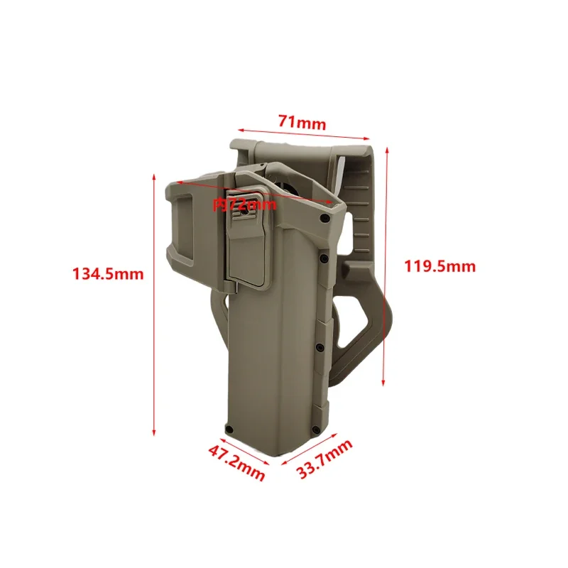 Coldres de pistola tática com lanterna ou laser, montado cinto da mão direita, coldre arma, Glock 17 Gen 3, Novo