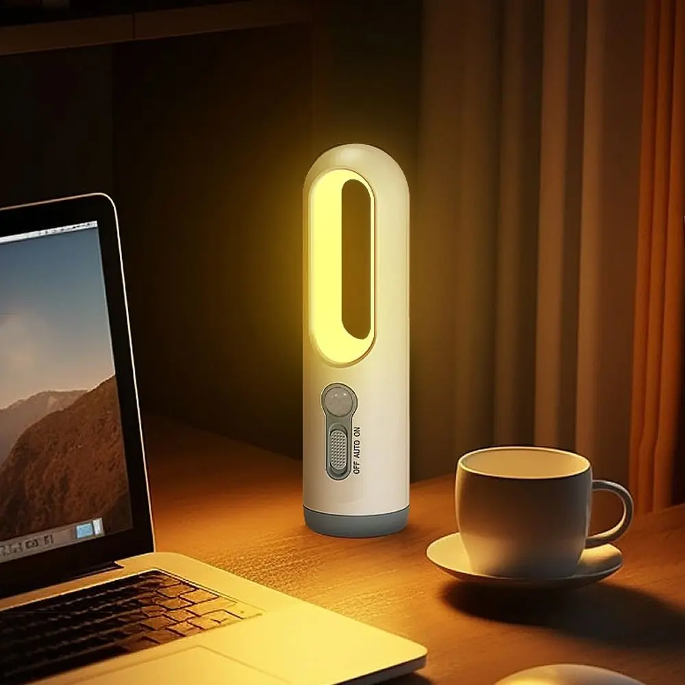 Outdoor 2 in 1 LED Light Motion Sensor Type-C Flashlight Lantern Rechargeable Waterproof Bedside Lamp Bedroom