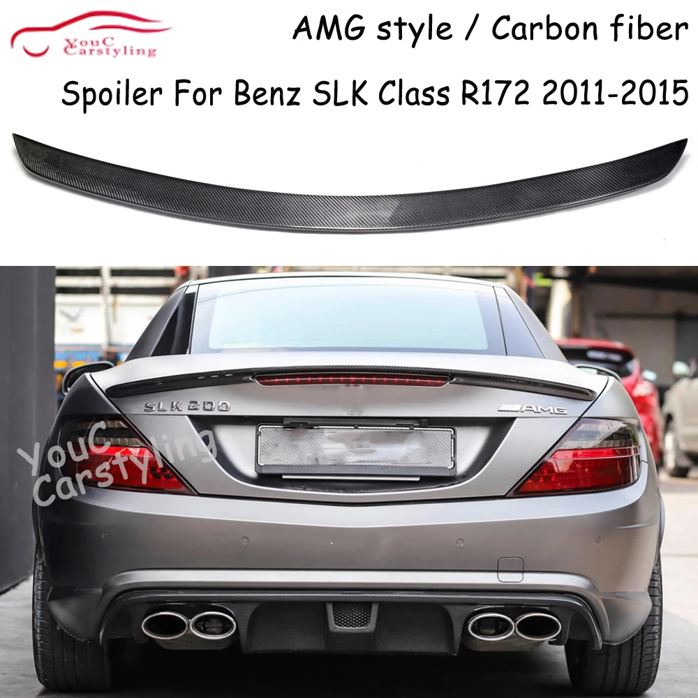 

Стильный спойлер R172 AMG из углеродного волокна, заглушка багажника для Mercedes SLK Class R172 2011 -2015 SLK200 SLK250 SLK350 SLK55