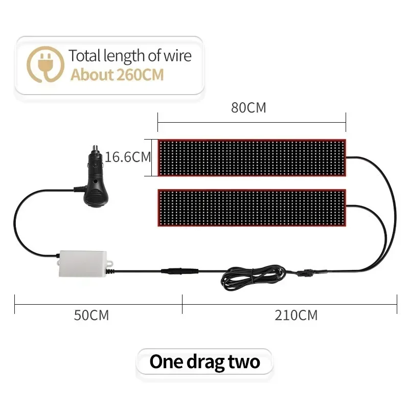 2M Devil's Eyes LED-Matrix-Panel-Bildschirmlicht, Fernbedienung, Animationsanzeige, LED-Bildschirmlicht für die Windschutzscheibe von PKW und LKW