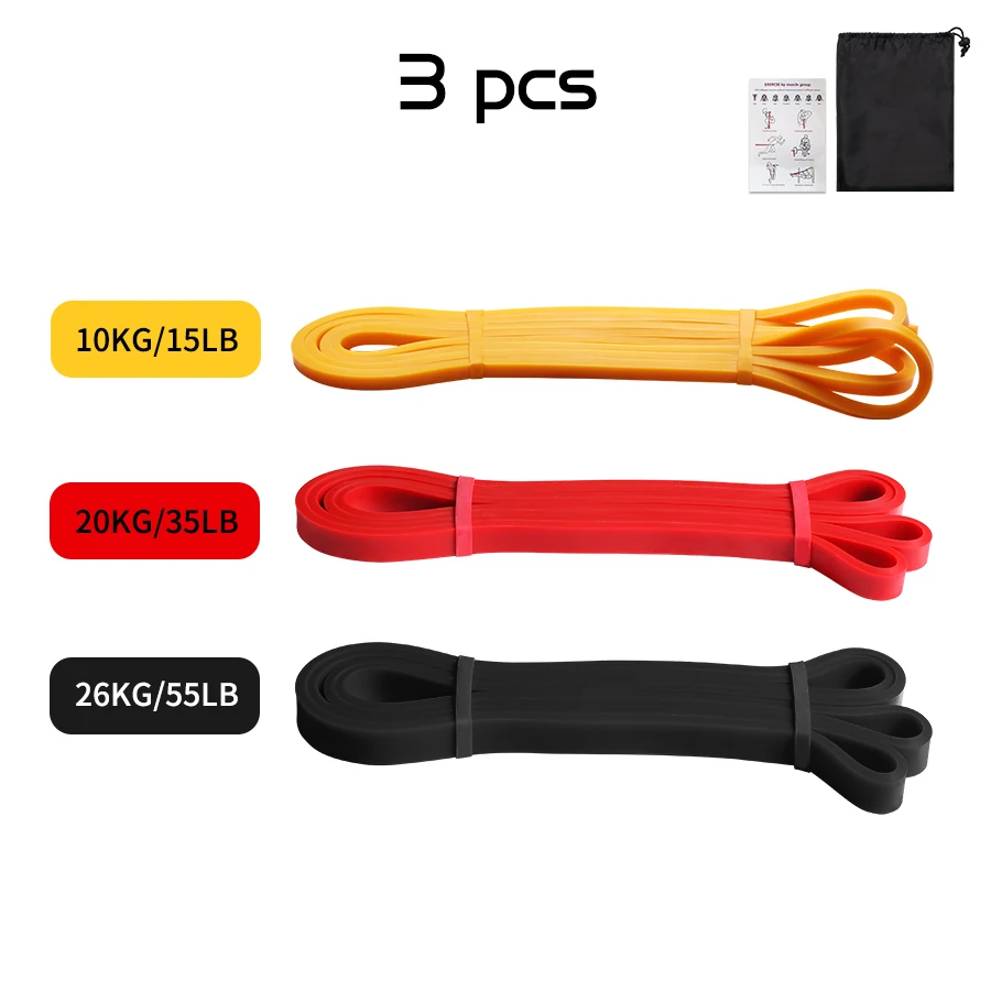 Workout Pilates Latex Weerstandsband Sport Fitness Oefening Elastiek Heavy Duty Sterkte Pull Up Crossfit Gymapparatuur