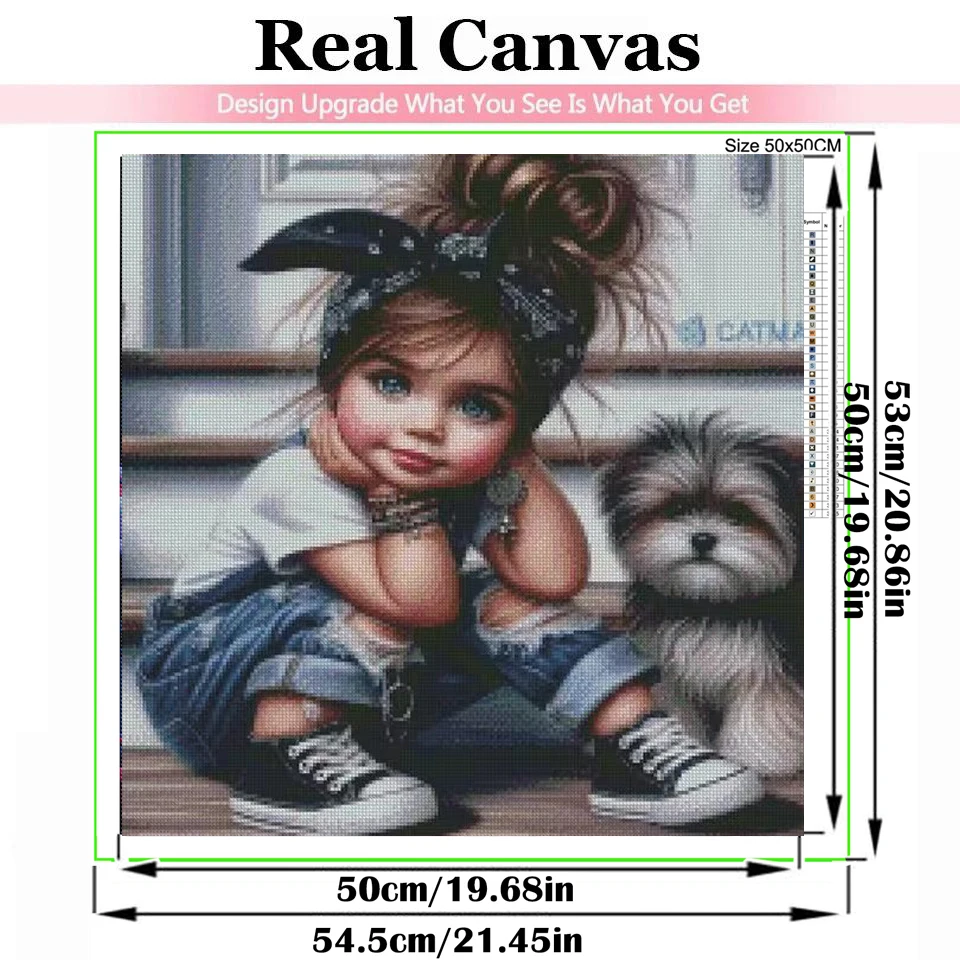 Cowboy Girl Wolf Diy Diamond painting New 2025 Full Round Square Diamond Art Mosaic Embroidery Cartoon Fairy Handmade Gift