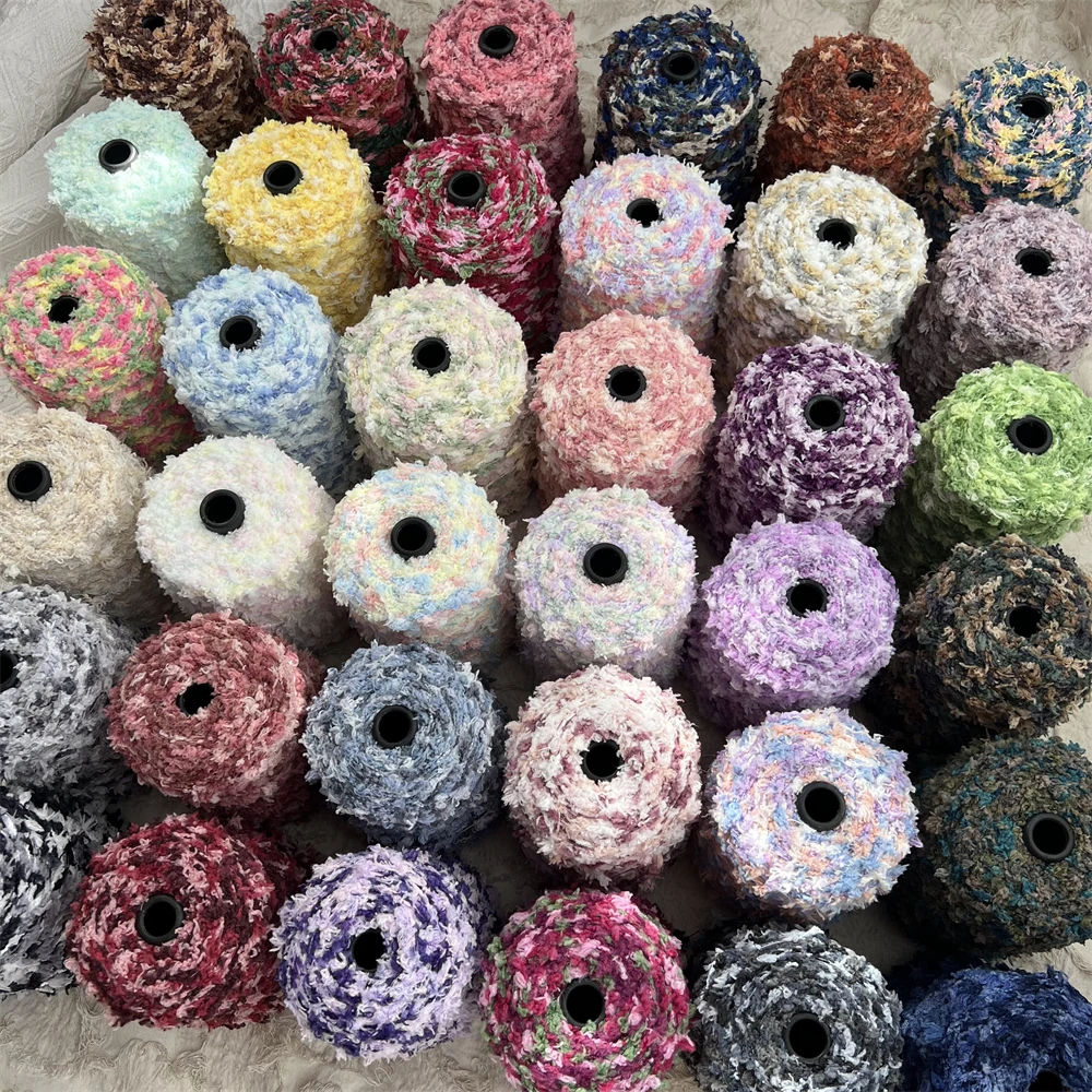 

500 г сегментированной окрашенной тонкой нити, маленькая пряжа «рыбий хвост», нить в виде фасоли, проводка из смешанной нити вручную