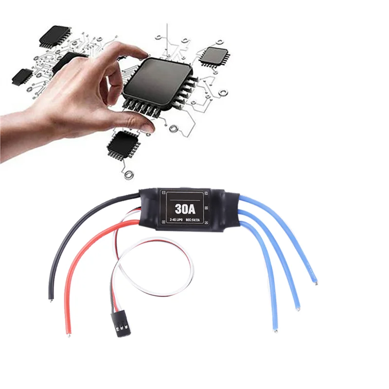 

4 шт. 2-4S 30A RC бесщеточный ESC электрический регулятор скорости 5 В 2A для 2-4S Lipo батареи DIY мультикоптер Квадрокоптер Простая установка
