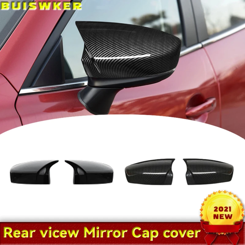 For Mazda 3 Axela 2014 2015 2016 2017 2018 2019 Car Styling 1 Pair Rearview Mirror Cover Cap Mirror Housing Cover Rearview Cap