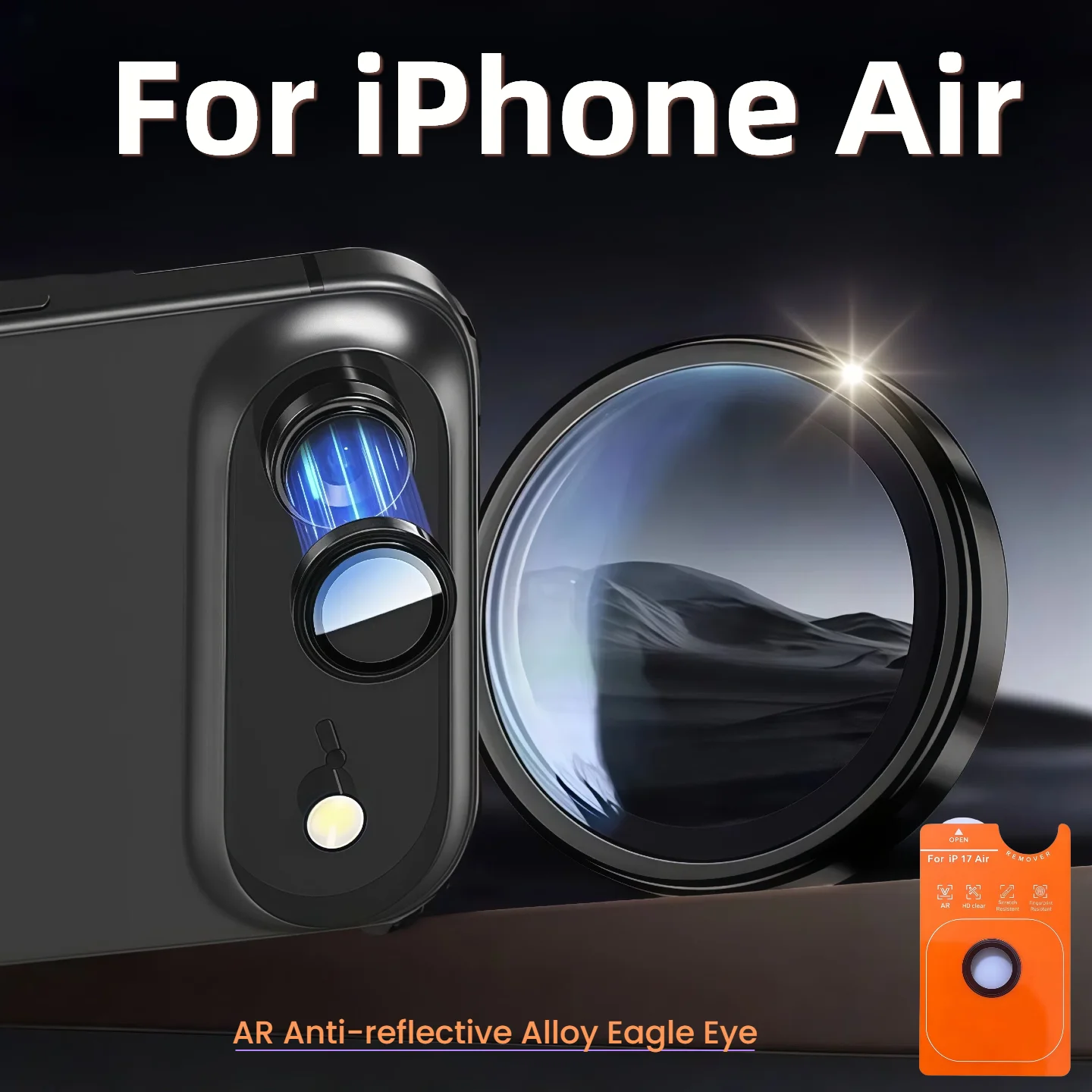 For iPhone 17 Air Rear Camera Tempered Glass Protective Film Original Color Black Silver Blue Gold - Back Cover Protection