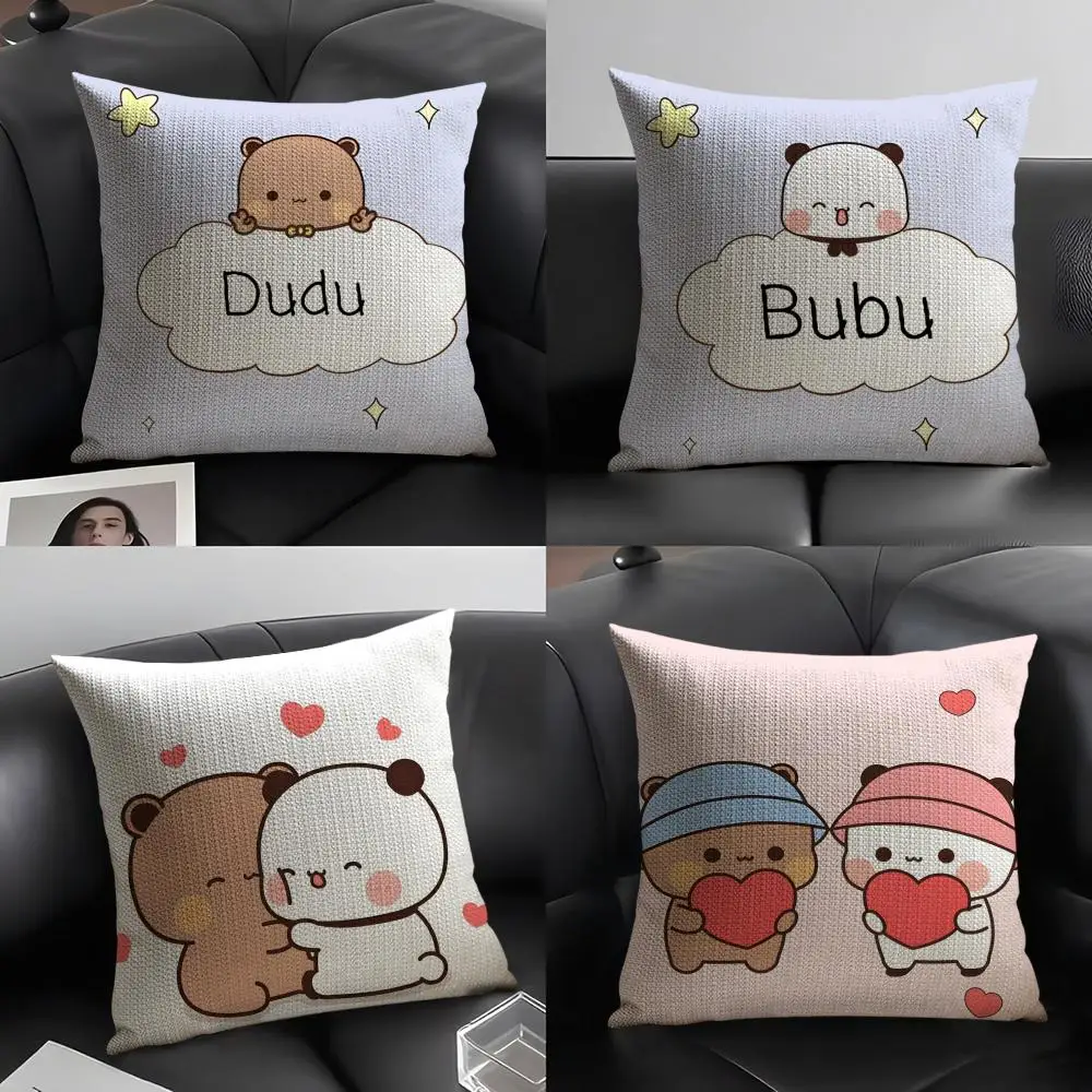 

Милая мультяшная наволочка с рисунком пары Бубу Дуду, наволочка с принтом для гостиной, чехол для диванной подушки и декор для спальни