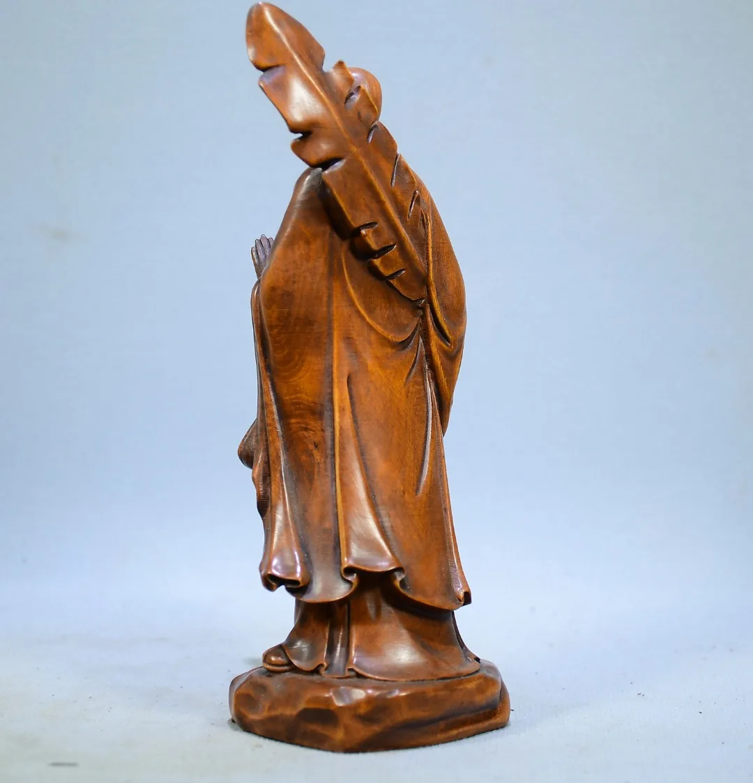 Old Boxwood Banana Fan Arhat Living Buddha Amitabha Buddha study screen Amass wealth Ornaments Town House Exorcism