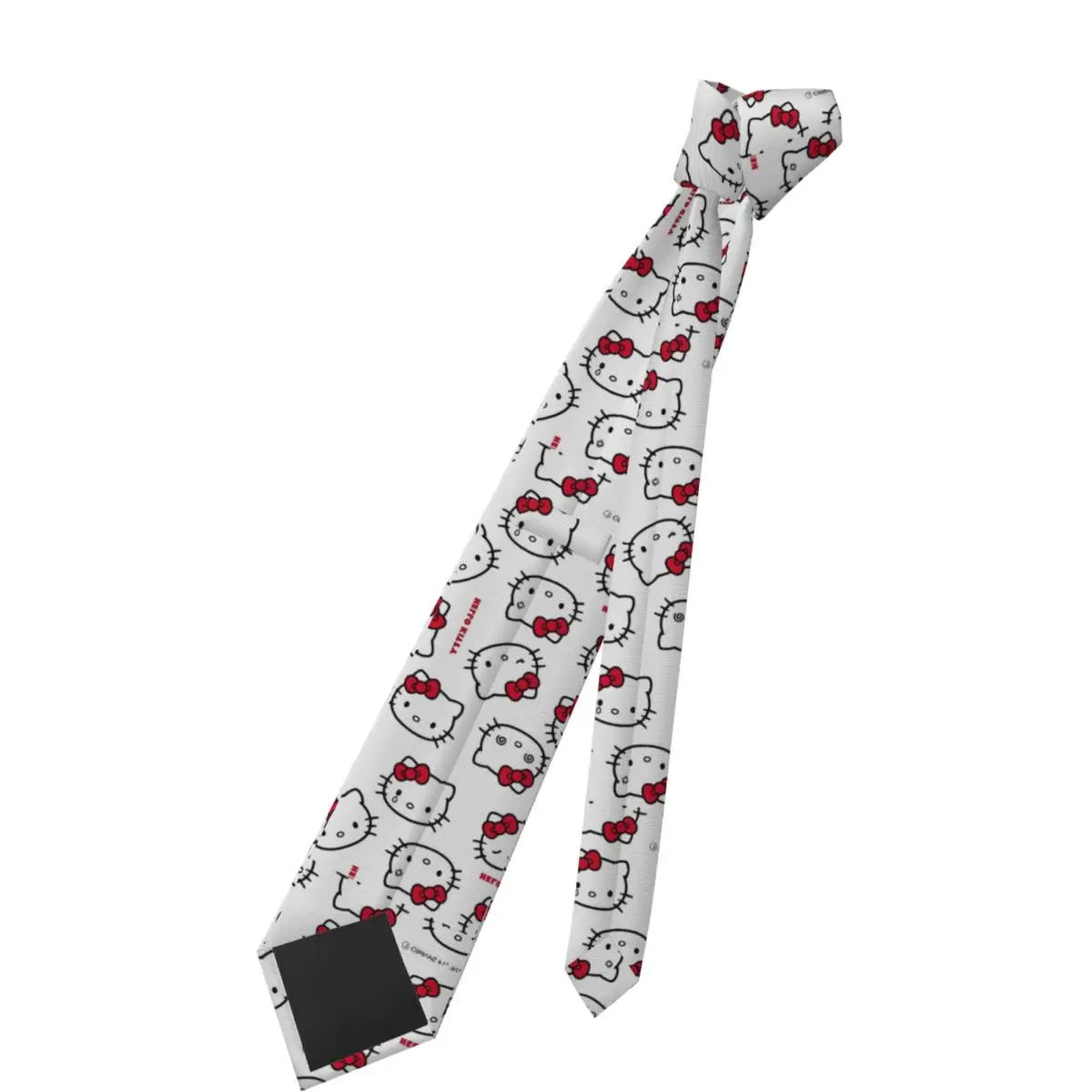 Hello Kitty Kawaii Necktie Men Women Polyester 8 cm Neck Ties for Mens Skinny Wide Suits Accessories Cravat Office