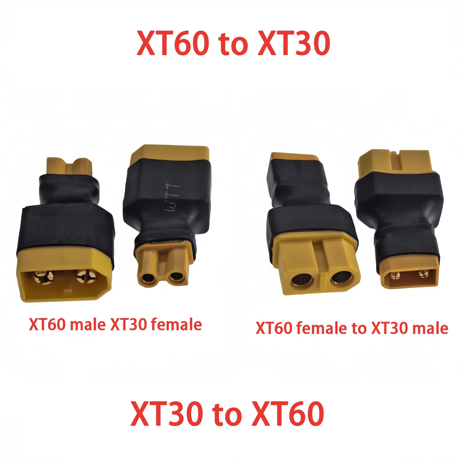 1Pcs Adapter XT60 to XT30 Connector Male/Female Plug  for RC Charger Quadcopter Drone