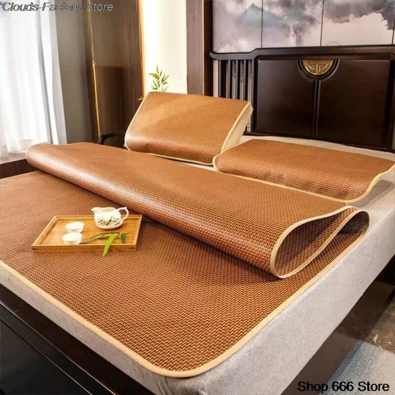 Summer Cool Mat Sleeping Comfortable Mat Rattan Mat Natural Fiber Bamboo Mat Sleeping Comfortable Natural Fiber Mat