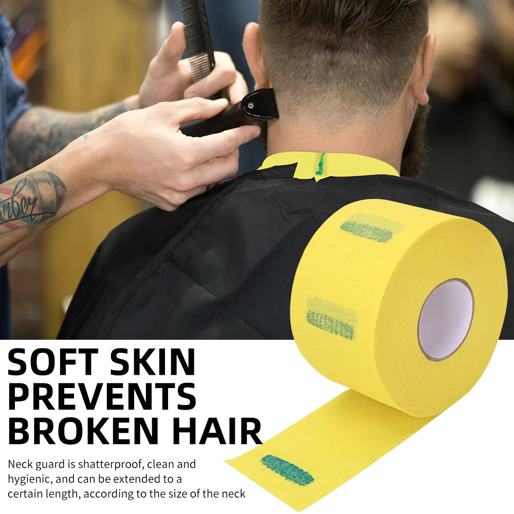 

500 Pcs Disposable Hairdressing Collar Haircut Neck Paper Rolls Waterproof Salon Cape for Barber Shop Hair Cutting Styling Tool