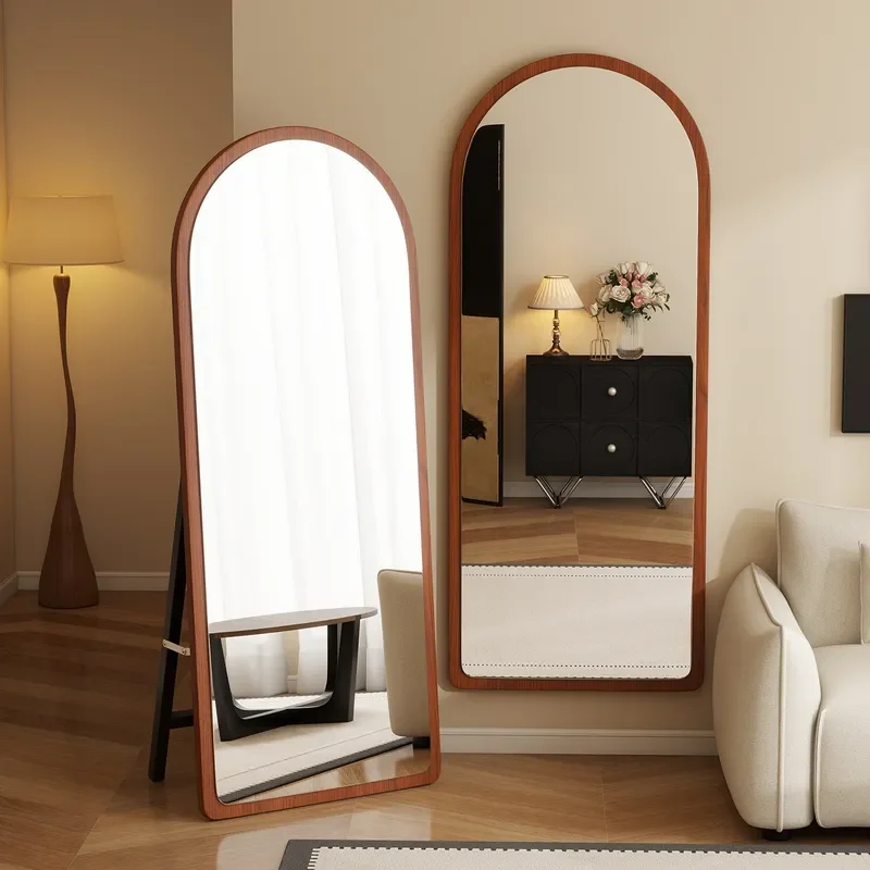 Vintage Full Length Floor Mirror Wall Mounted Large Dressing Glass for Bedroom Light Luxury Home Decor