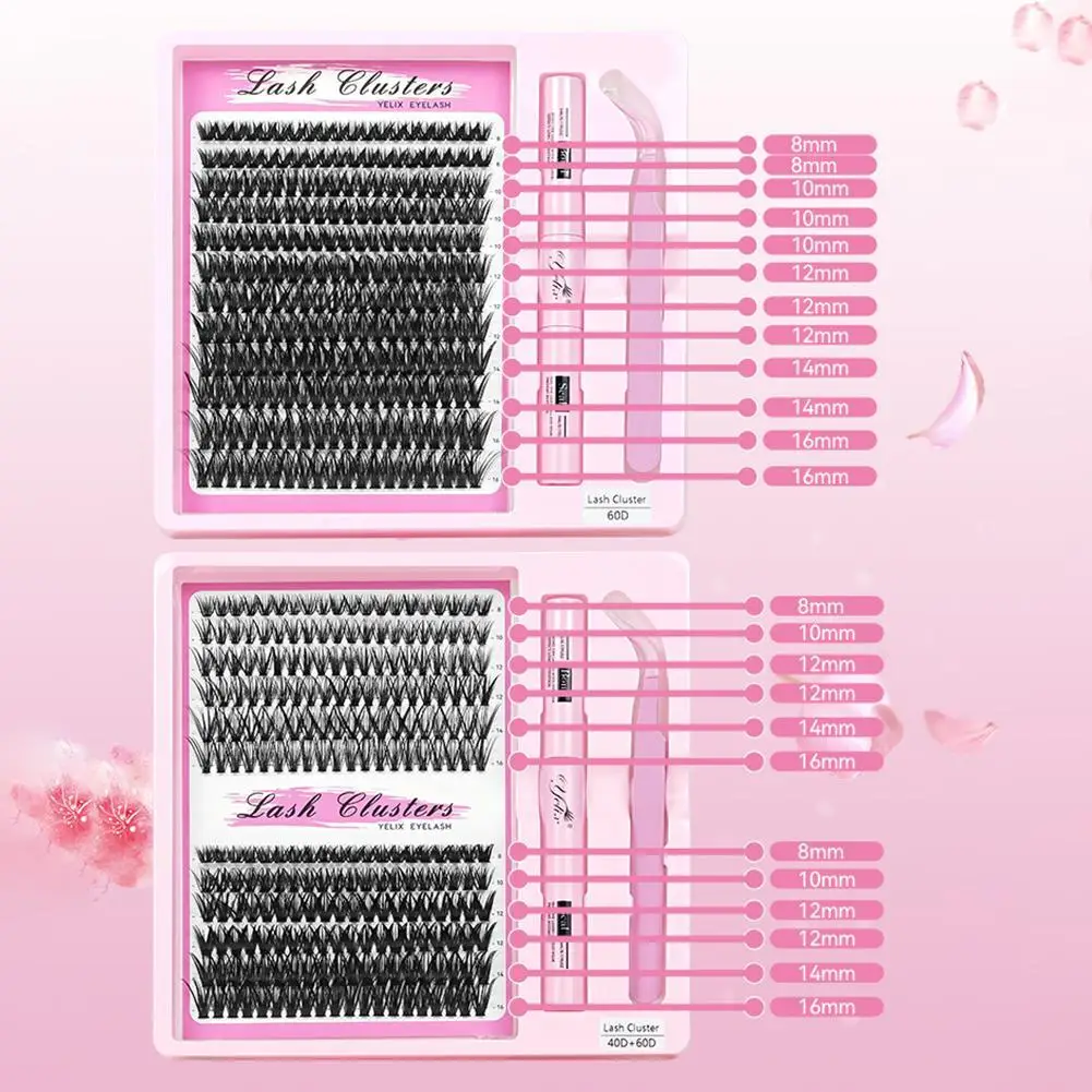 Hot 1set DIY Lashes Extension Kit Lash and Seal Remover Eyelashes Clusters Makeup Tools for Gluing Lashes Gluing Glue