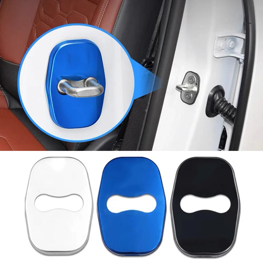 4pcs Car Decorat Protecte Auto Door Lock Latch Shock Absorber Cover for Jeep Avenger 516  Avenger 4XE First Edition Accessories