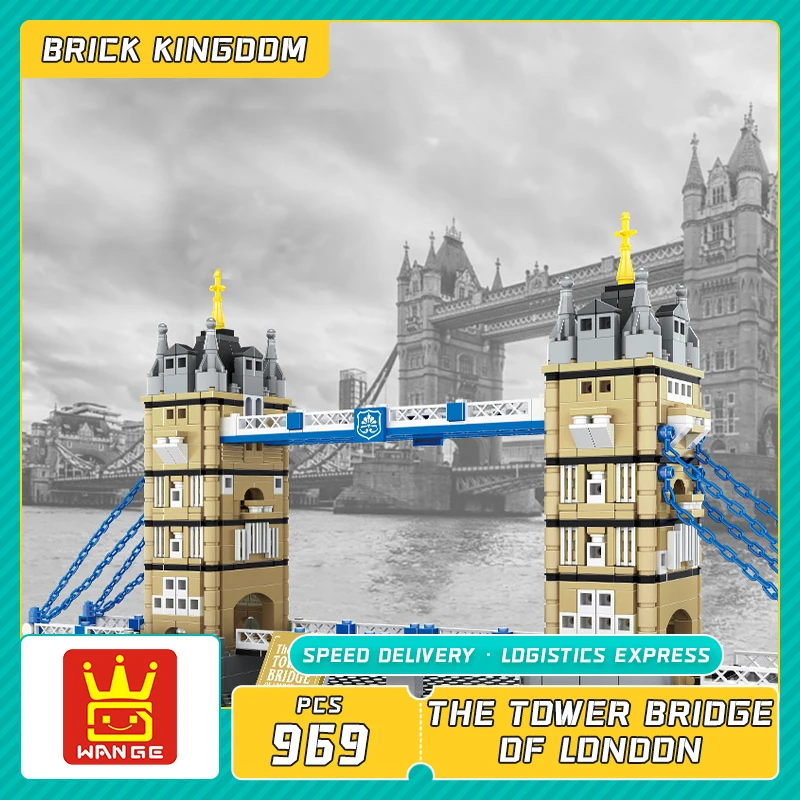 World Famous Architecture Twin Tower Bridge Building Blocks Micro Block Tower Bridge London United Kingdom Building Brick Toy