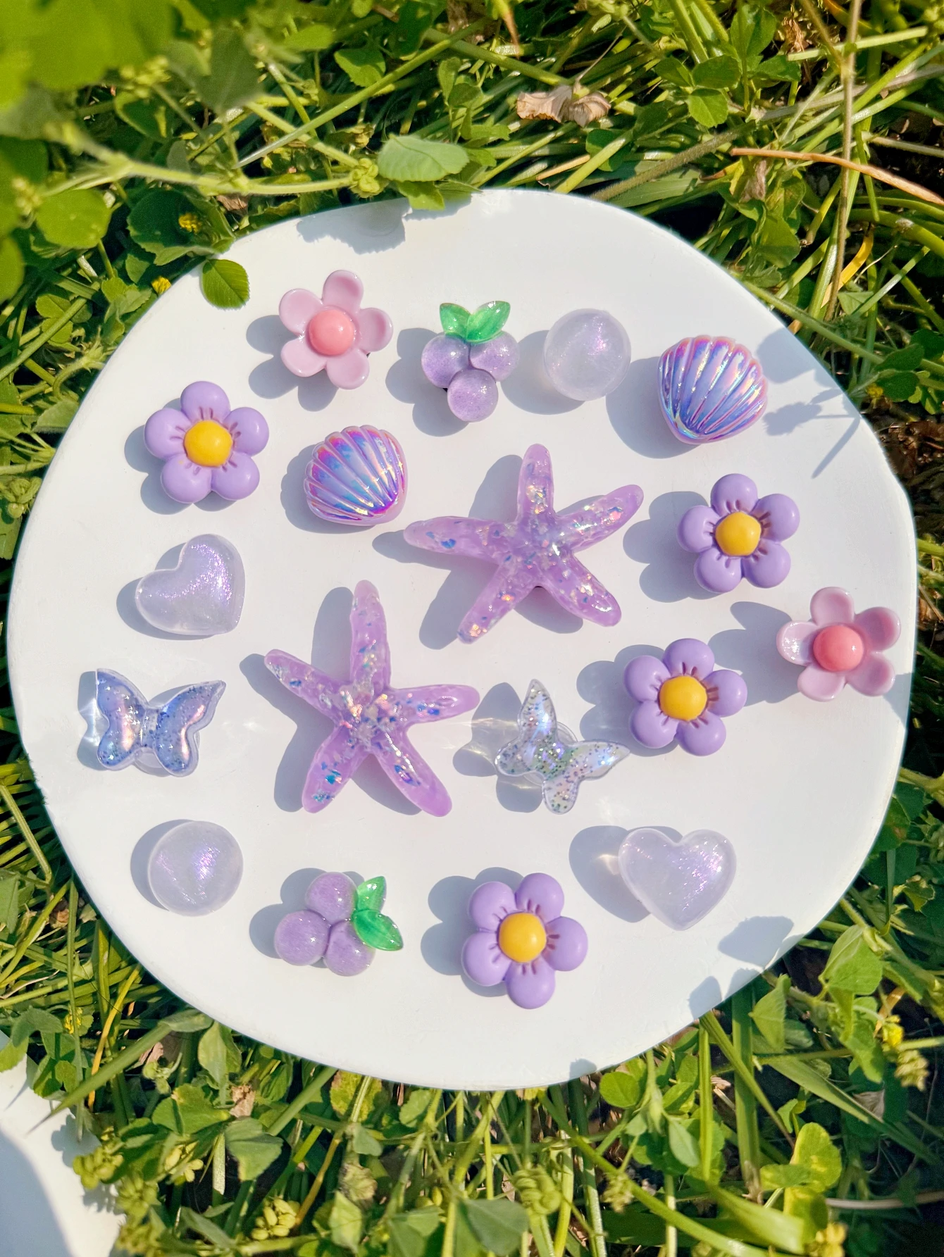18PCS of Purple Sea Star Shoes Decorative DIY Casual Accessories - Fun and Multi-functional Personalized Shoe Hiding Methods