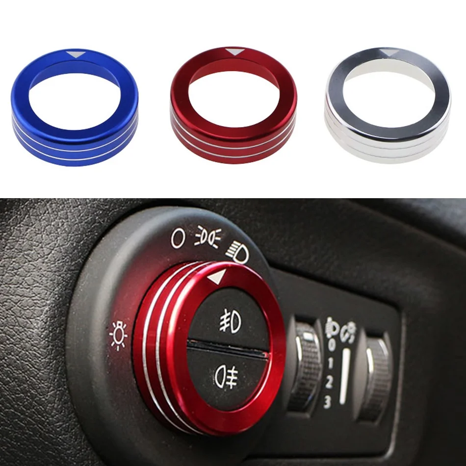 Car Head Light Lamp Swtich Button Cover Ring Sticker for Jeep Compass 2017 - 2020 Renegade 2014 - 2021 Interior Accessories