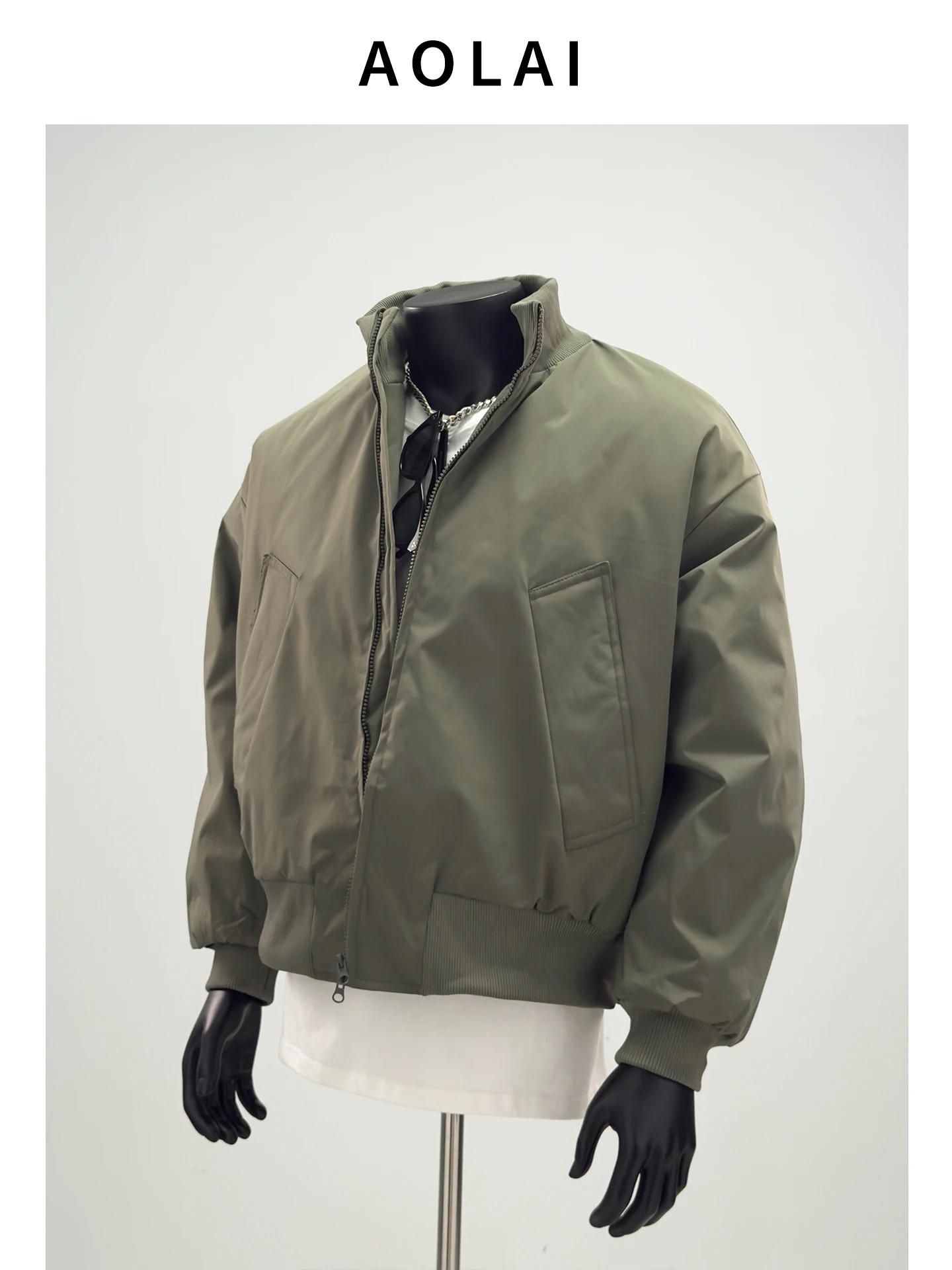 

American Retro Sle Loose Fit Stand Collar Cotton Jaet Men's Autumn Winter New Sle Versatile Workwear Outerwear