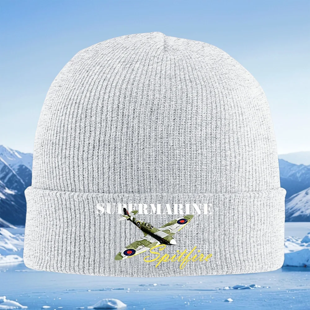 تصميم الطائرة المموهة، الطائرات الجوية، شعار الرجعية، الطائرة المقاتلة. الرجال النساء للجنسين محبوك قبعة قبعة صوفية قبعة الشتاء T